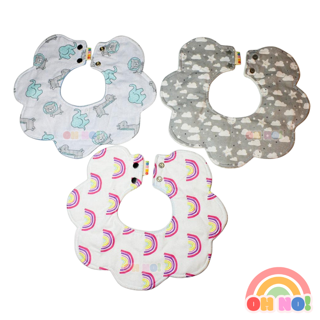 Pack de 3 Baberos Florales OH NO! 🌈