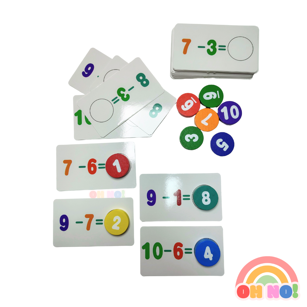 Tarjetas Operaciones Matemáticas ¡OH NO! 🌈